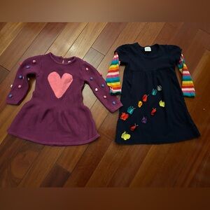 2 x 18-24 month dresses - fall dress winter dress sweater dress
